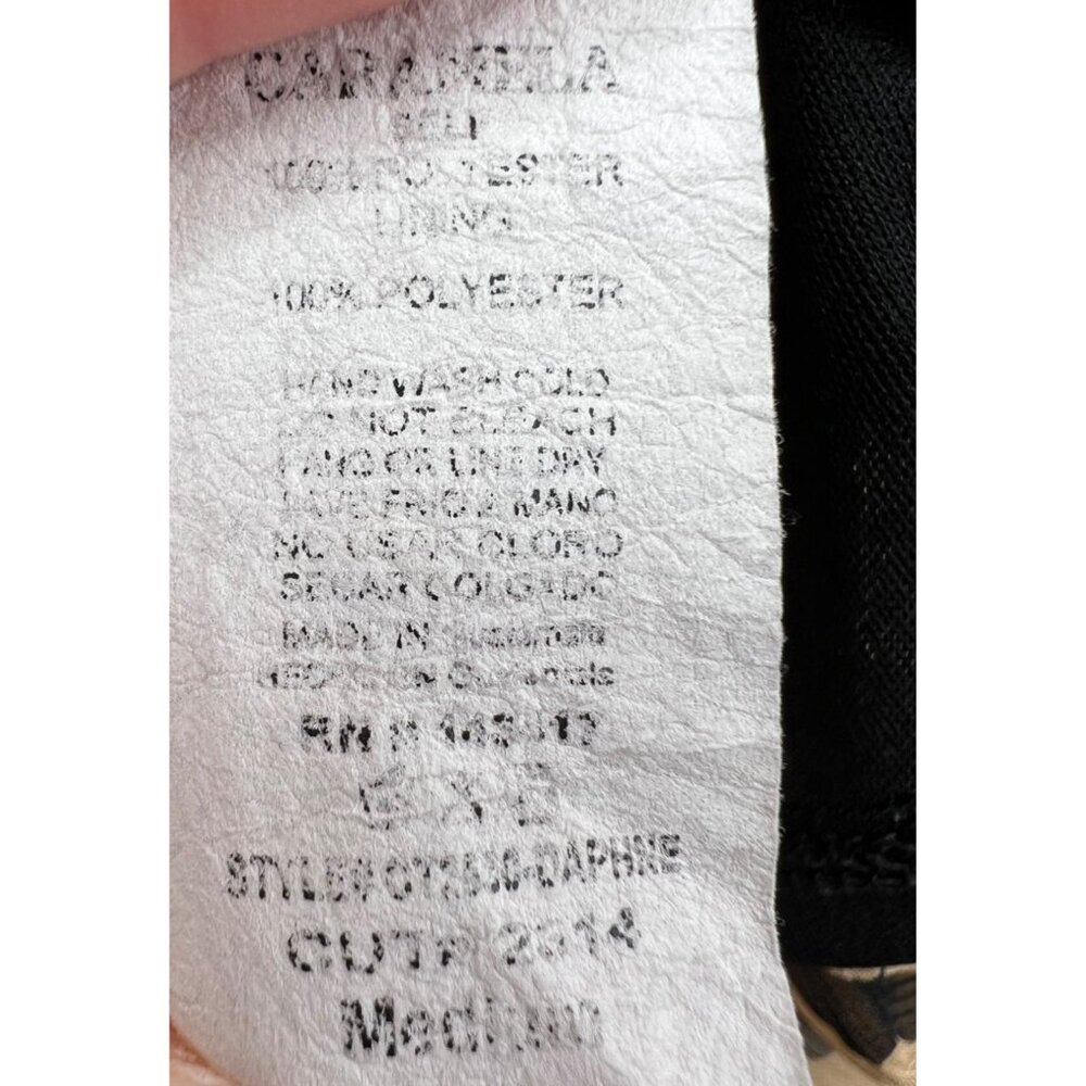 Caramela Leopard Print V-Neck Sheer‎ High-Low Blouse Women's size Medium - Picture 4 of 8